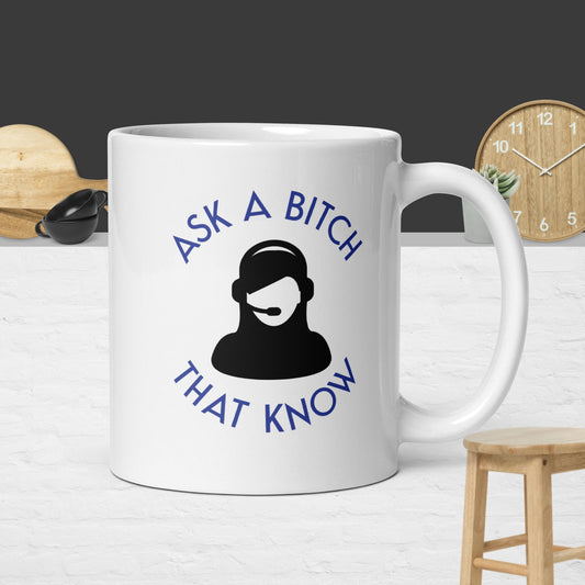 Ask Me Glossy Mug